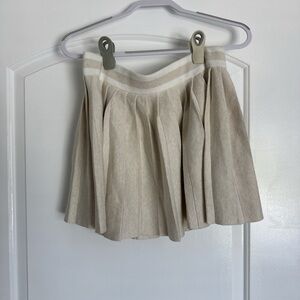 aerie Cream Pleated Circle Skirt